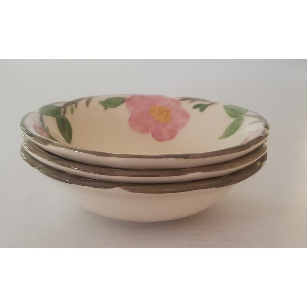 Franciscan Desert Rose Fruit Dessert Bowl Set of 3 England Pink - Picture 5 of 12